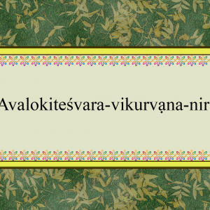 Avalokiteśvara-vikurvạna-nirdeśaḥ